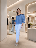 Blusa Denim Off-shoulder