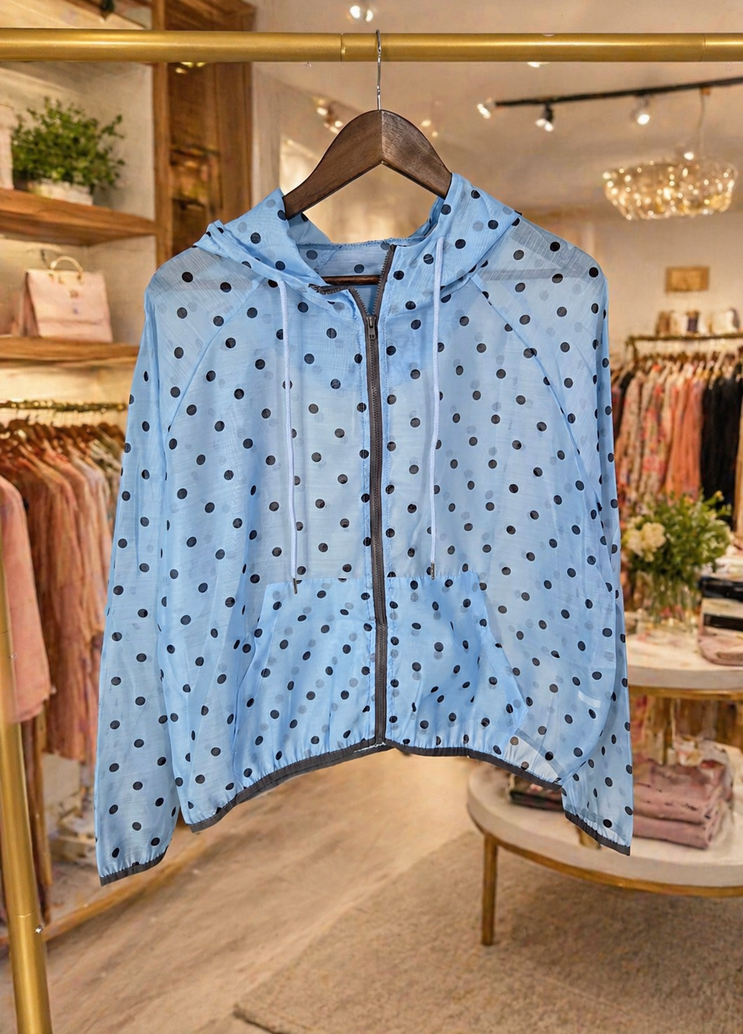 Polka Dot Hoodie Jacket
